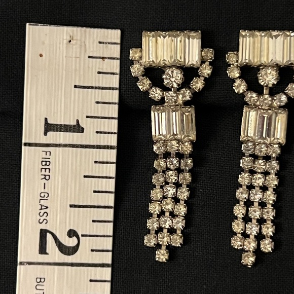 Dangling Rhinestone Earrings - Picture 7 of 12